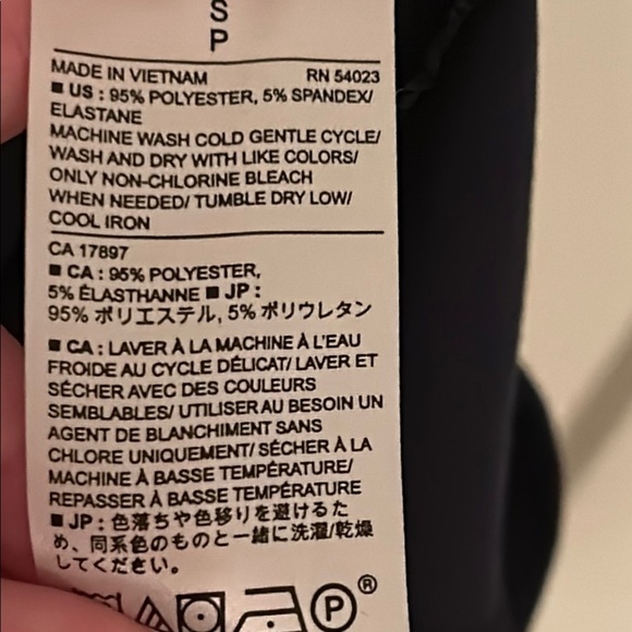 Banana Republic Navy Blue Sleeveless Top with front ruffle, size S - Picture 8 of 8